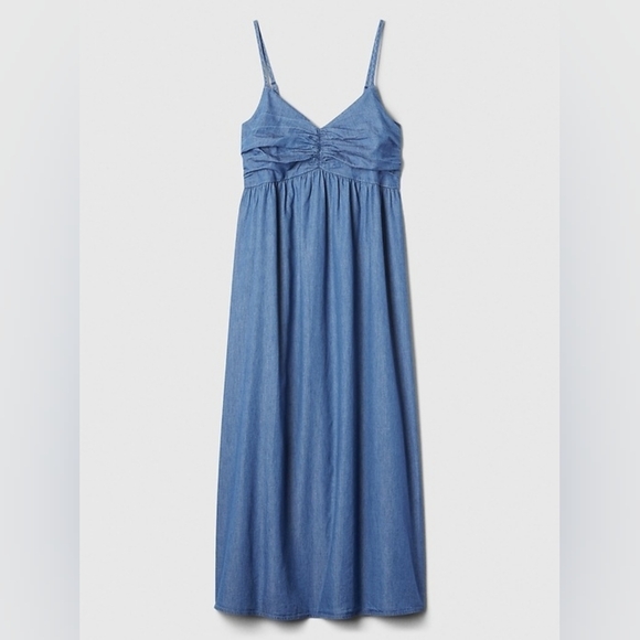 Gap Denim Maxi Dress Medium Wash - Picture 5 of 6